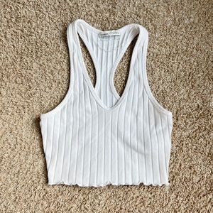 PULL & BEAR RACERBACK TANK CROPPED